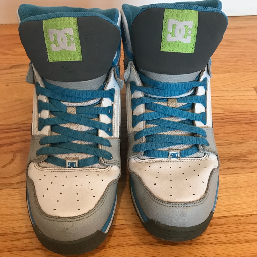 DC Blue, white & gray skateboard sneakers size 12